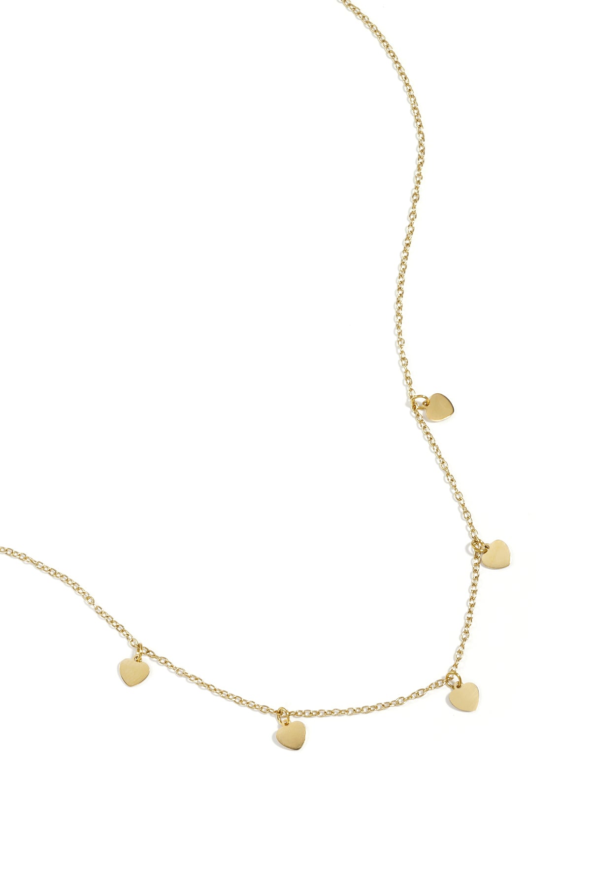 collana semplice con pendenti a cuore