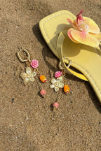 Orecchini pendenti in acciaio inossidabile con fiori, casual, quotidiani, romantici, gioielli da donna