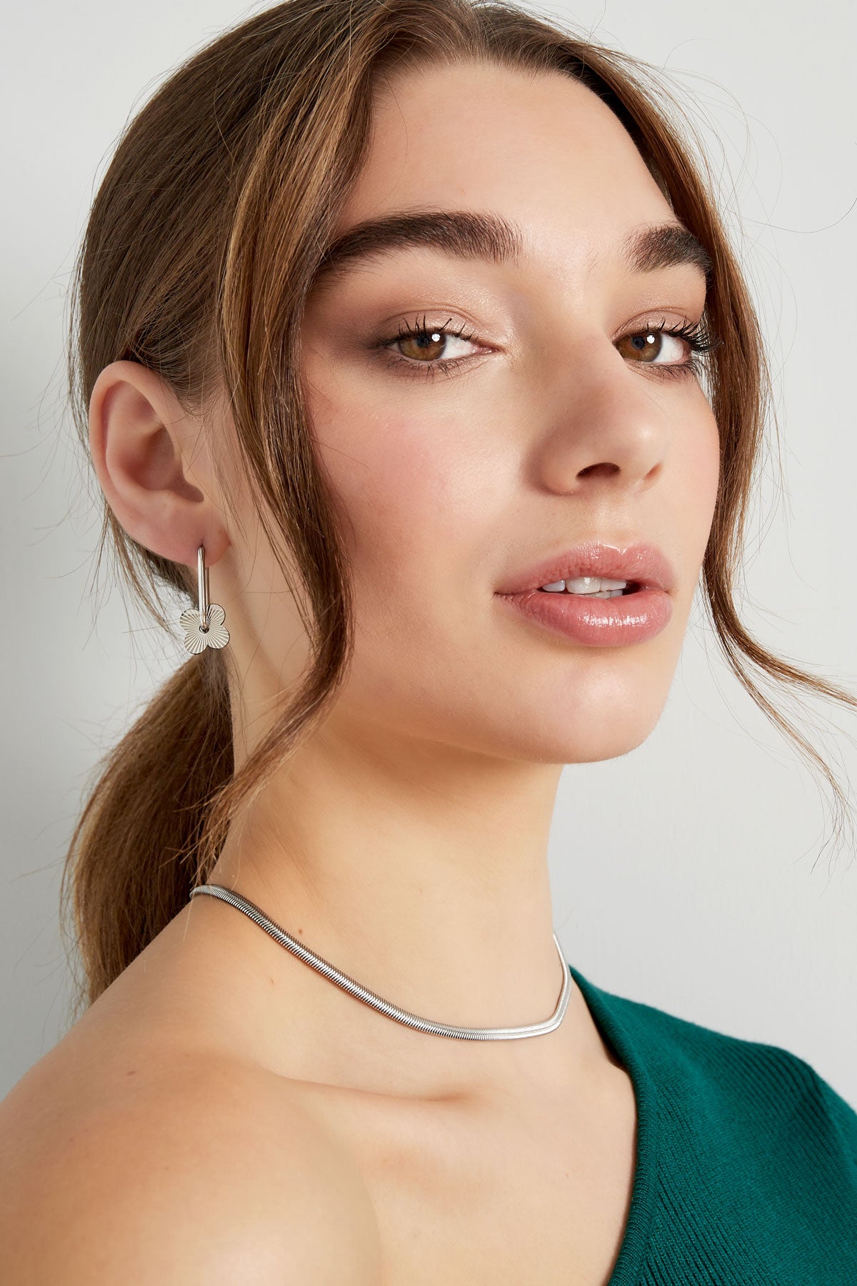 Collana piatta con stampa - Colore oro-4.0MM