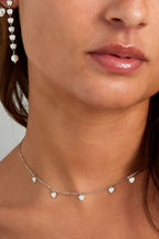 collana semplice con pendenti a cuore