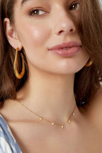 collana semplice con pendenti a cuore