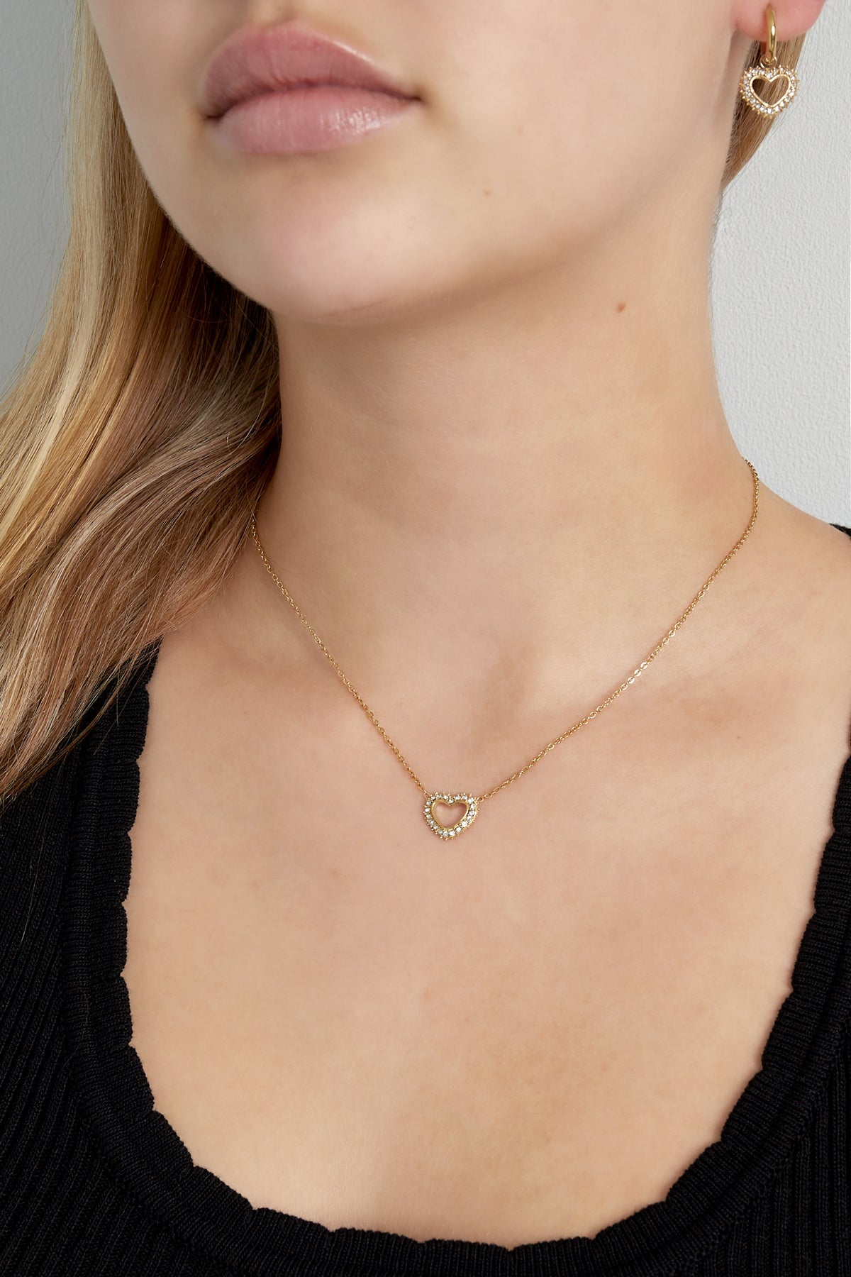 collana con cuore di diamanti