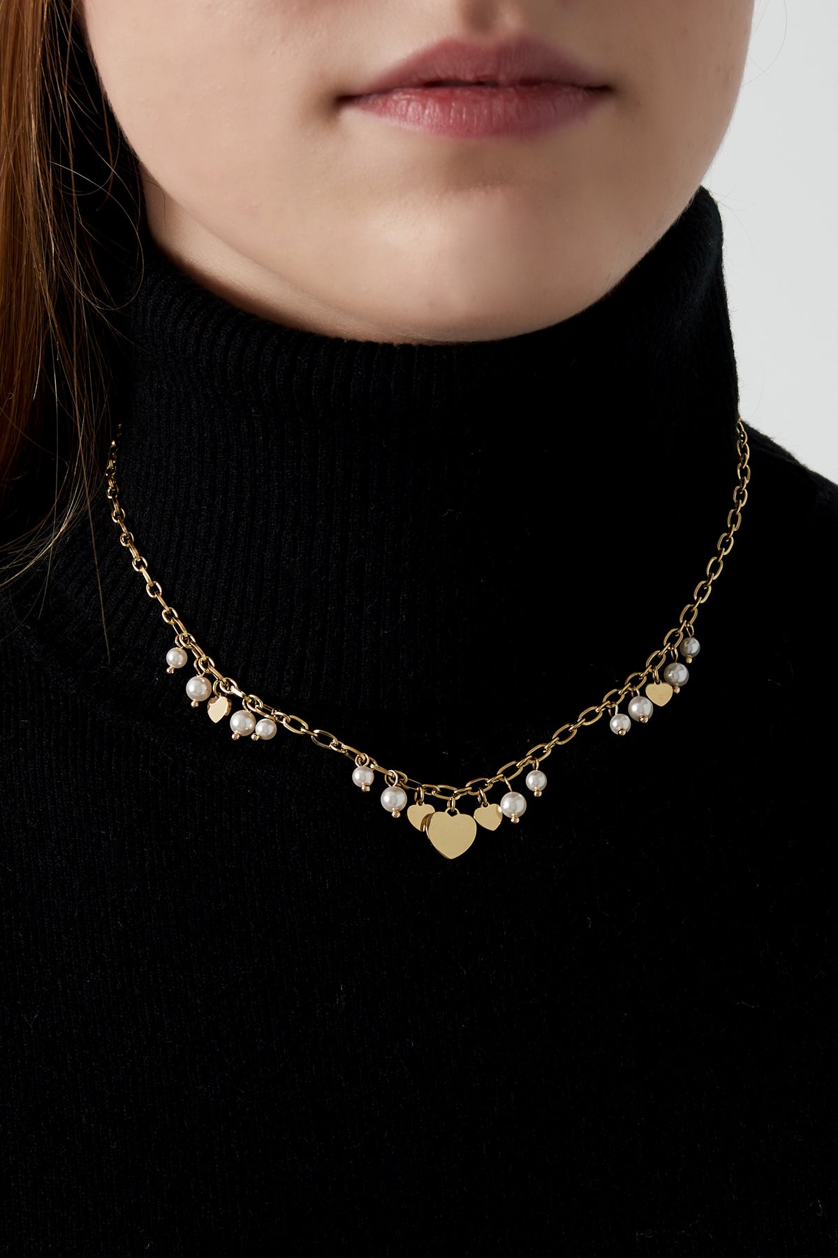 collana cuori e perle