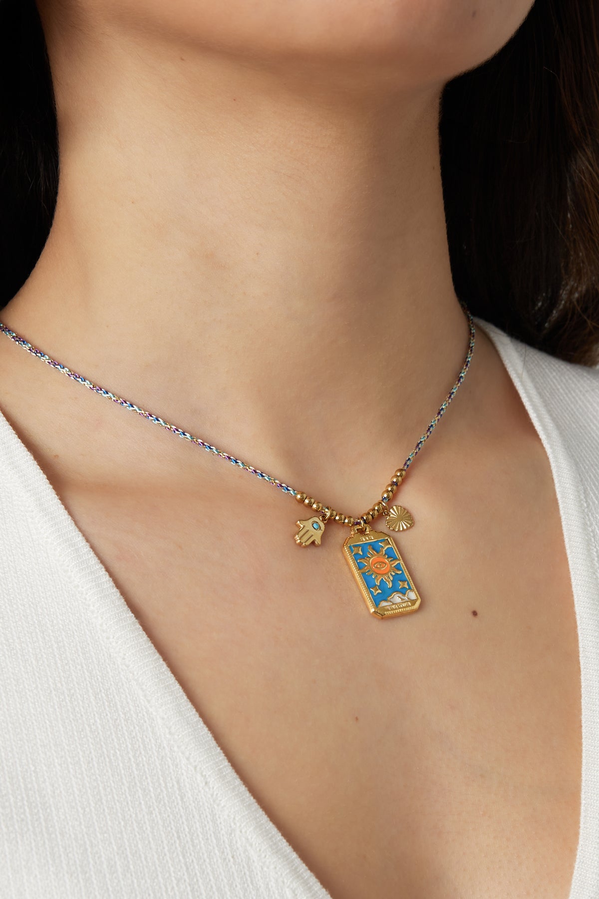 Collana Aurora - Colore blu e oro
