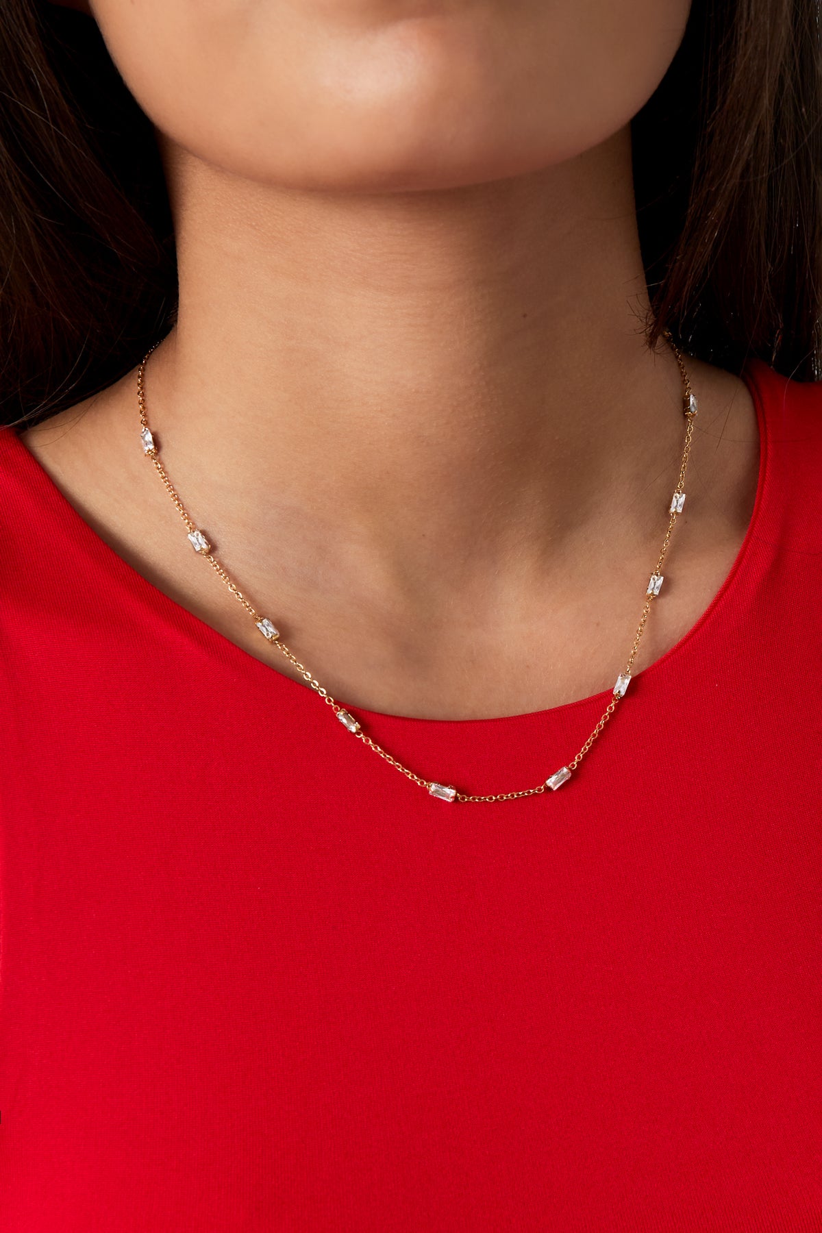 collana con diamanti luminosi