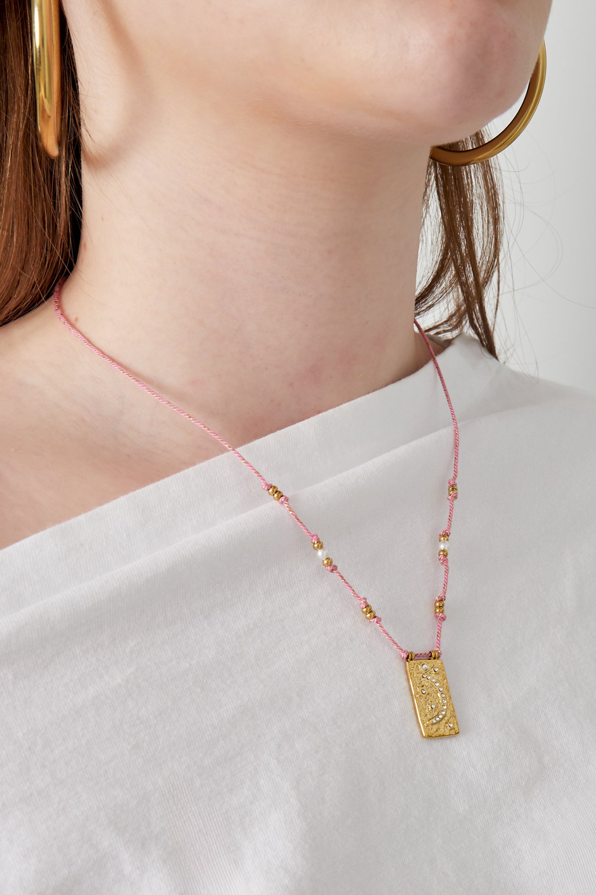 Collana Moony - Colore arancione e oro