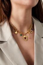 collana con ciondolo milagros cuore