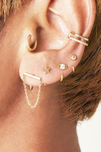 Earcuff Double Up Gold Copper