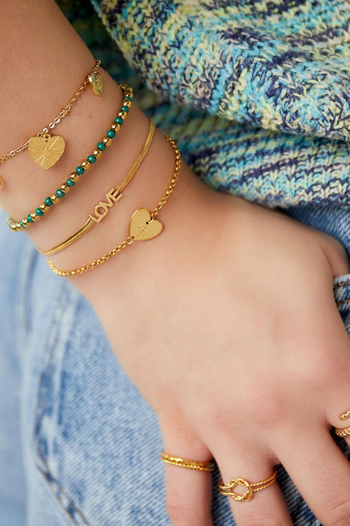 Bracciale semplice amore in acciaio inossidabile