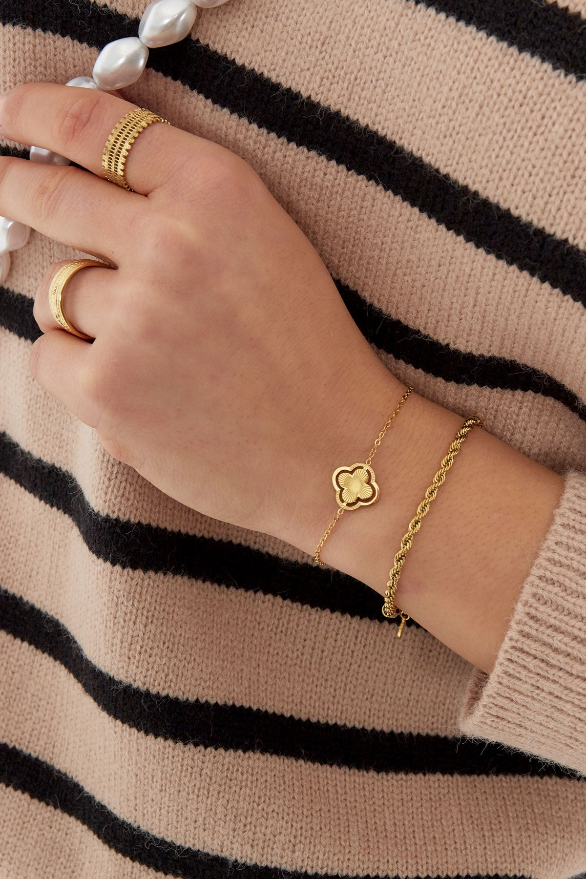 bracciale doppio trifoglio