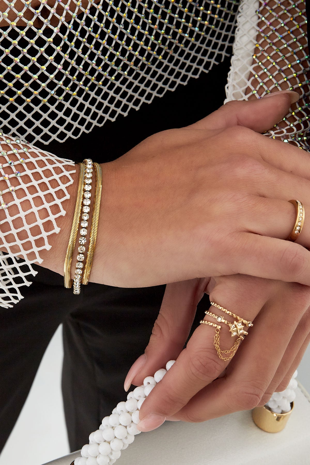 bracciale giocoso con bling