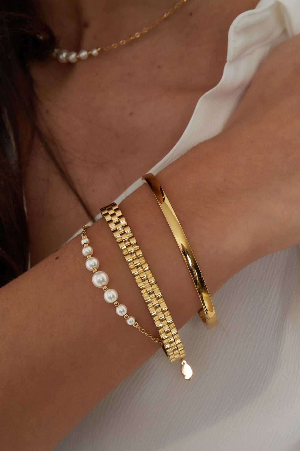 bracciale rigido a maglie