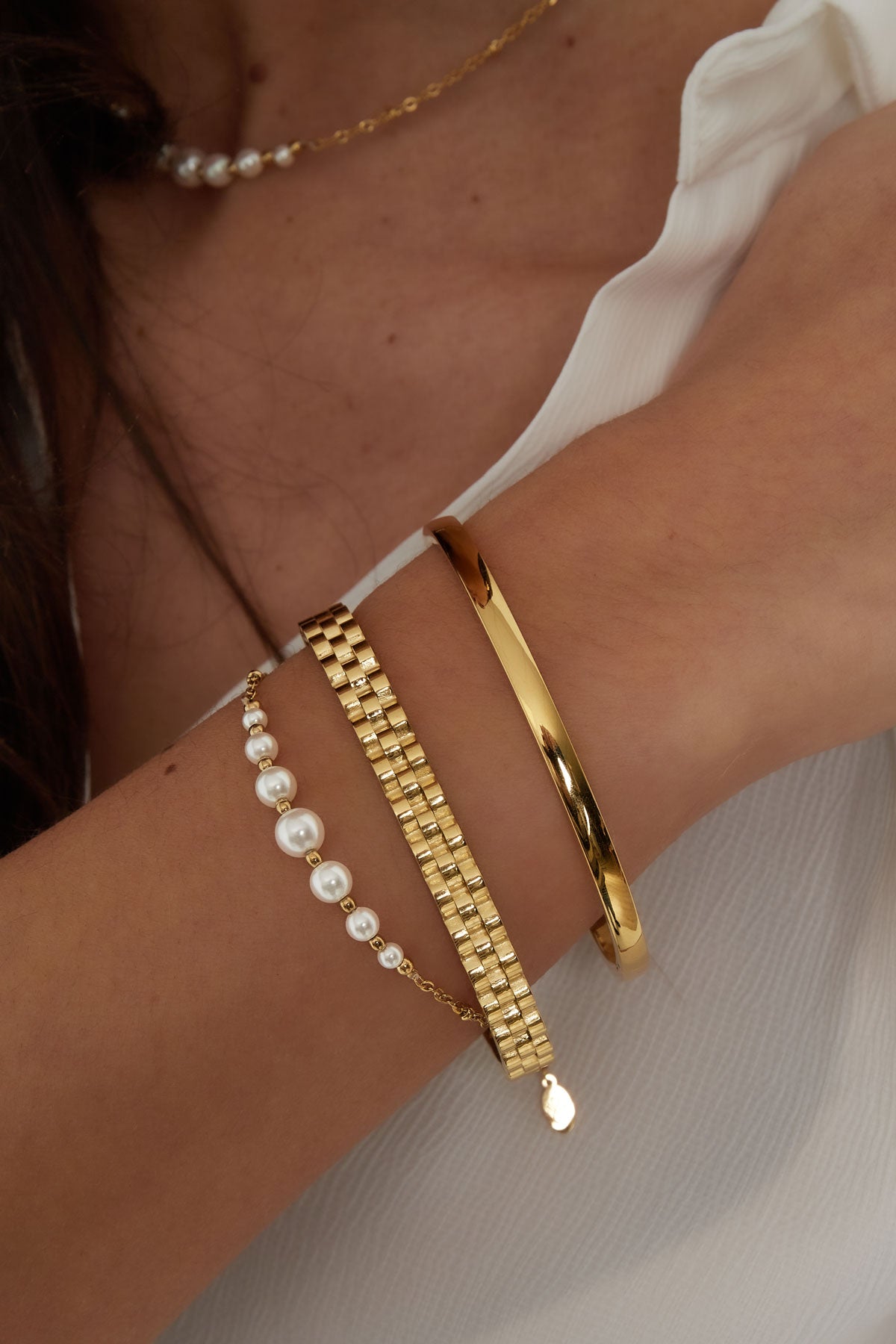 bracciale rigido a maglie