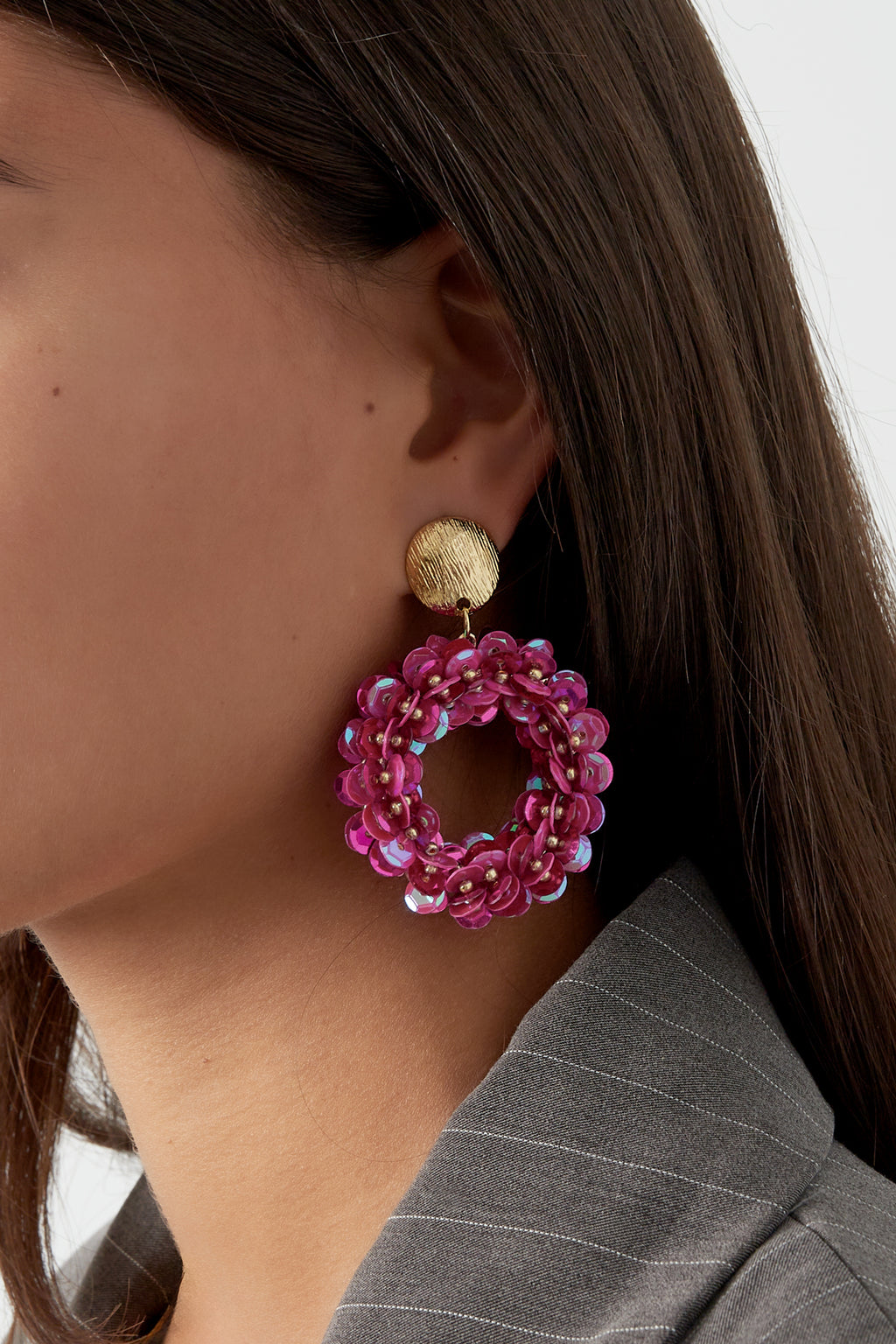 orecchini con paillettes scintillanti