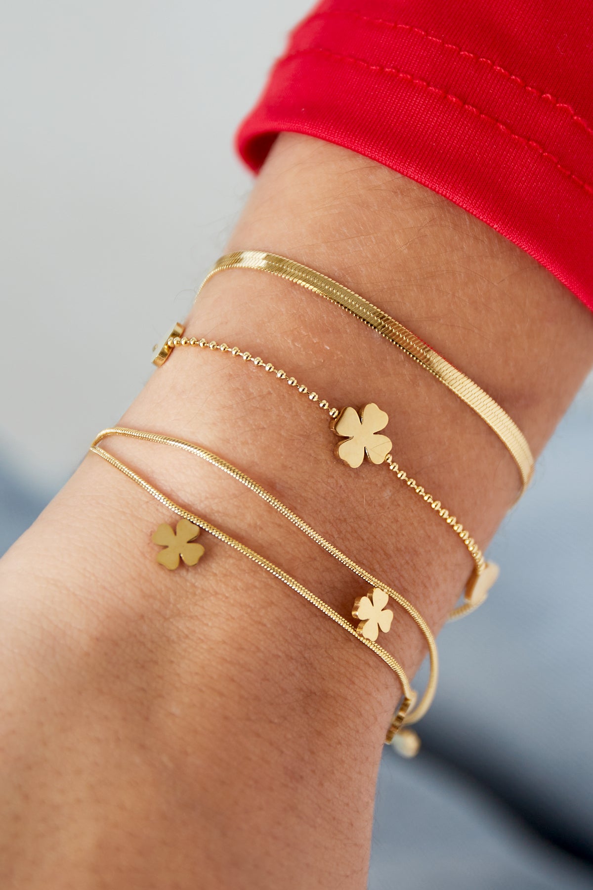 bracciale trifoglio cuore