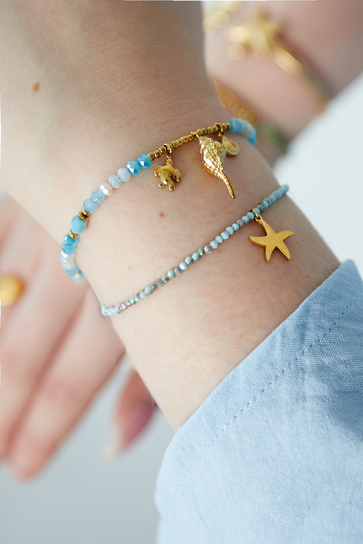 Bracciale stelle marine colorate