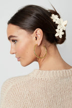fermaglio per capelli con fiori grandi - rosa zucchero filato