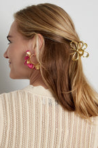 Fermaglio per capelli Flower Power - dorato
