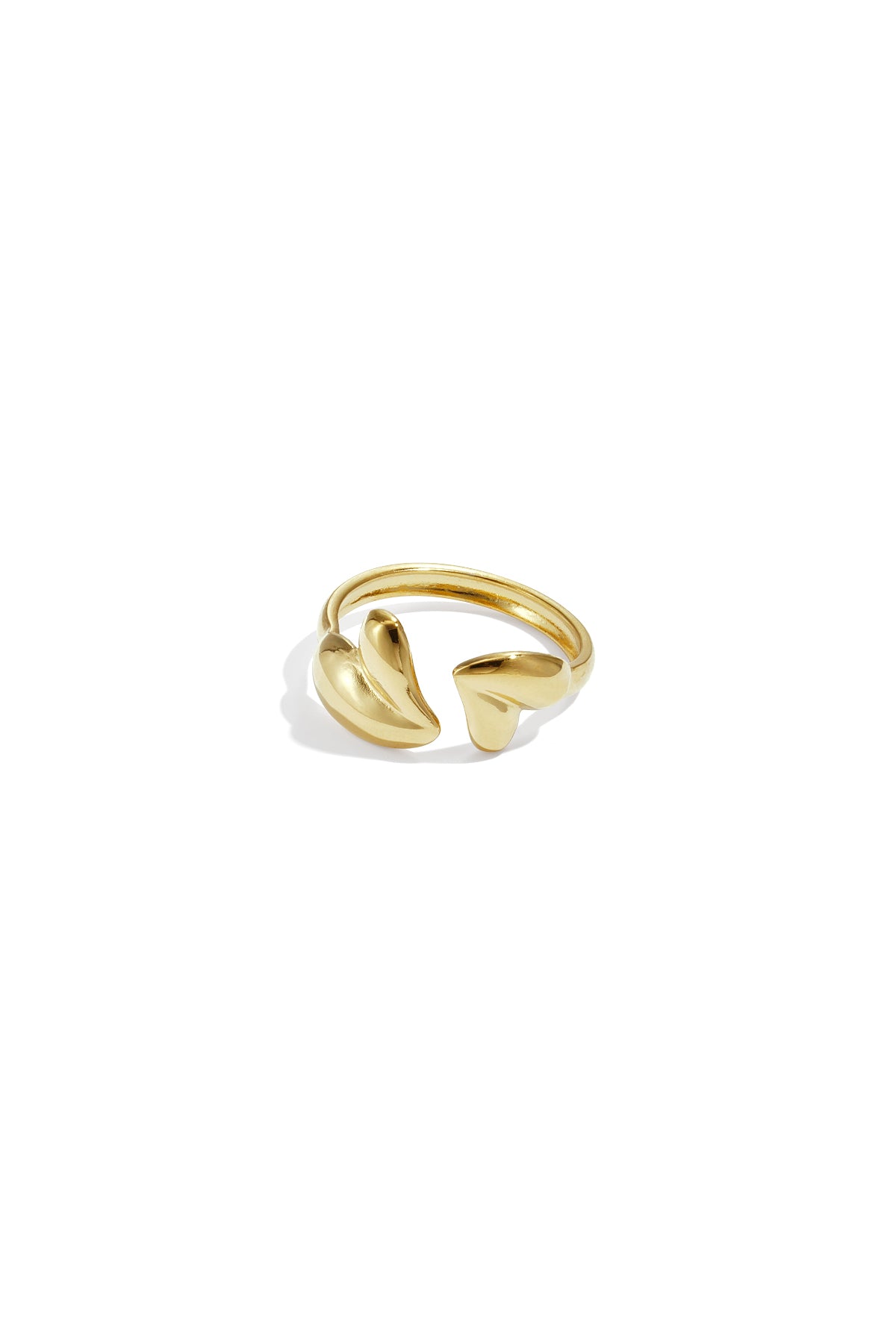 Anello regolabile con cuori dalle forme giocose