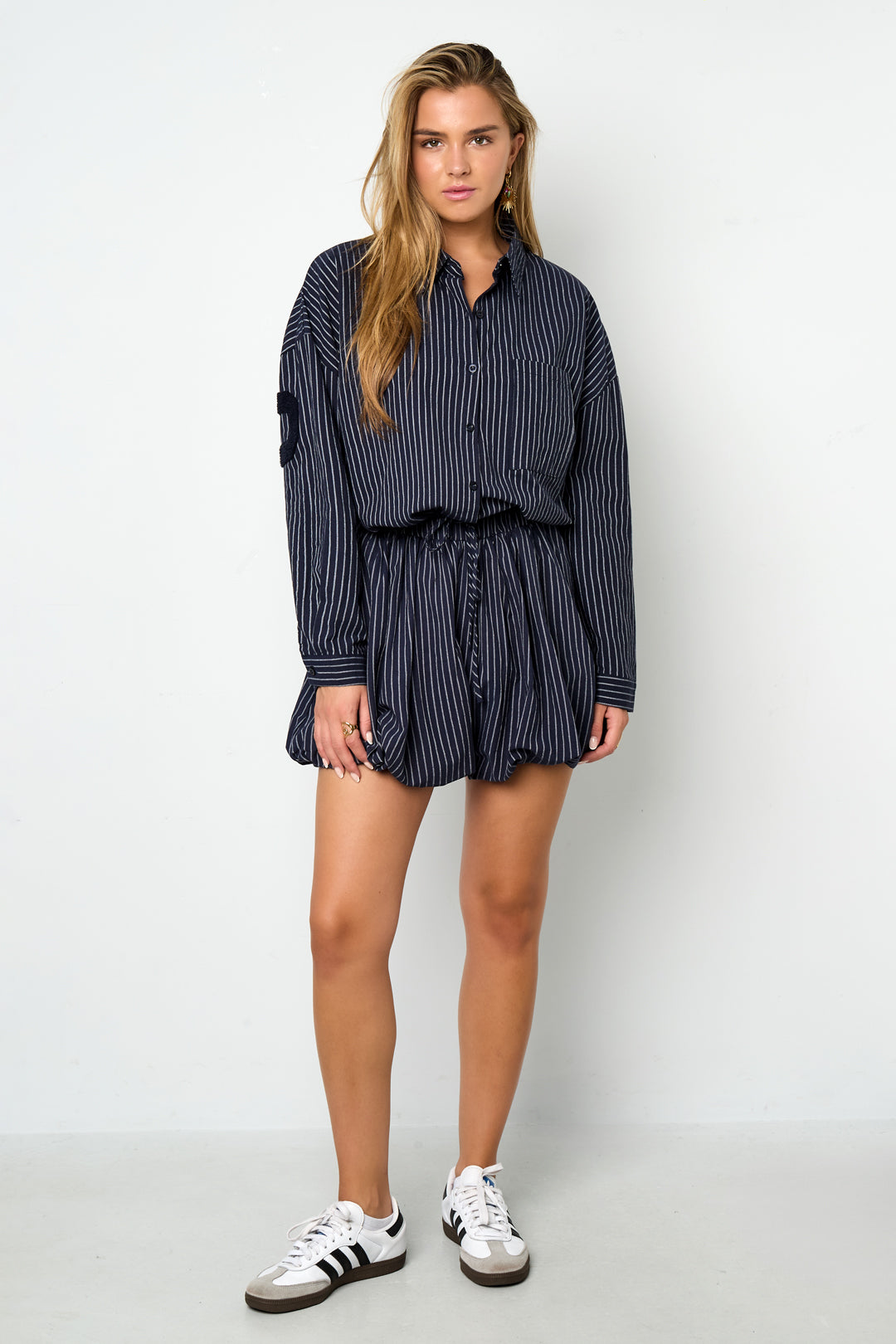 Woven Cotton Shorts Donna Casual Stripes