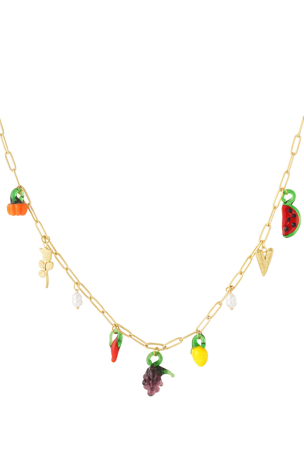 Collana con ciondoli vegetali