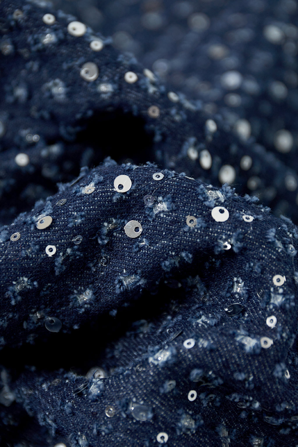 Jeans Tessuto Pantaloni Dritti Donna Casual Paillettes