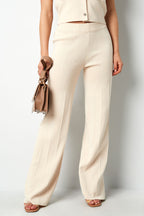 Viscosa Donna Pantaloni Larghi Conservativo Colore Puro