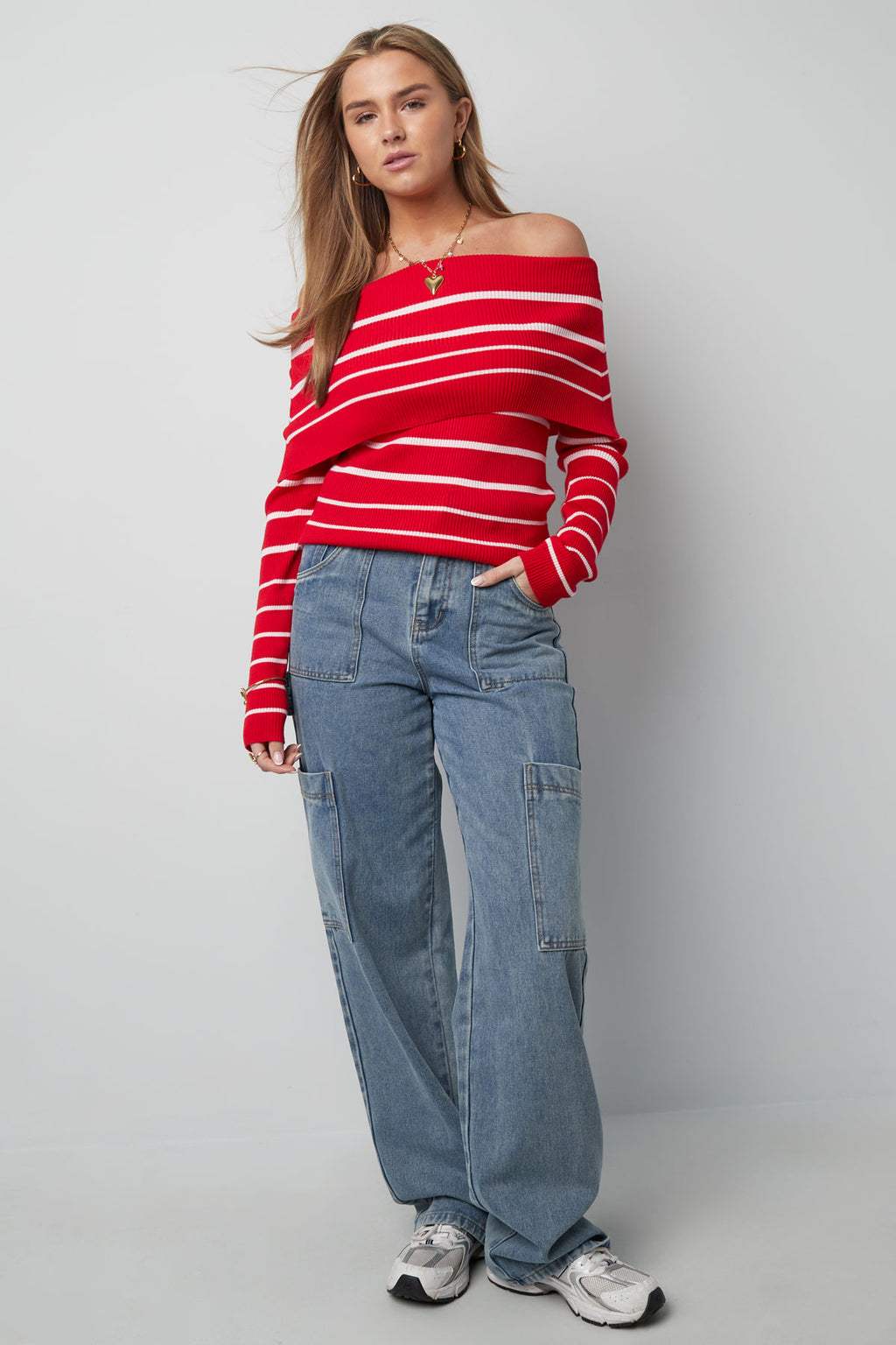 Cotone Tessuto Pantaloni Dritti Donna Casual Colore Puro Indaco Medio