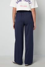 Cotone Pantaloni a gamba larga Donna Vita con cordino comoda