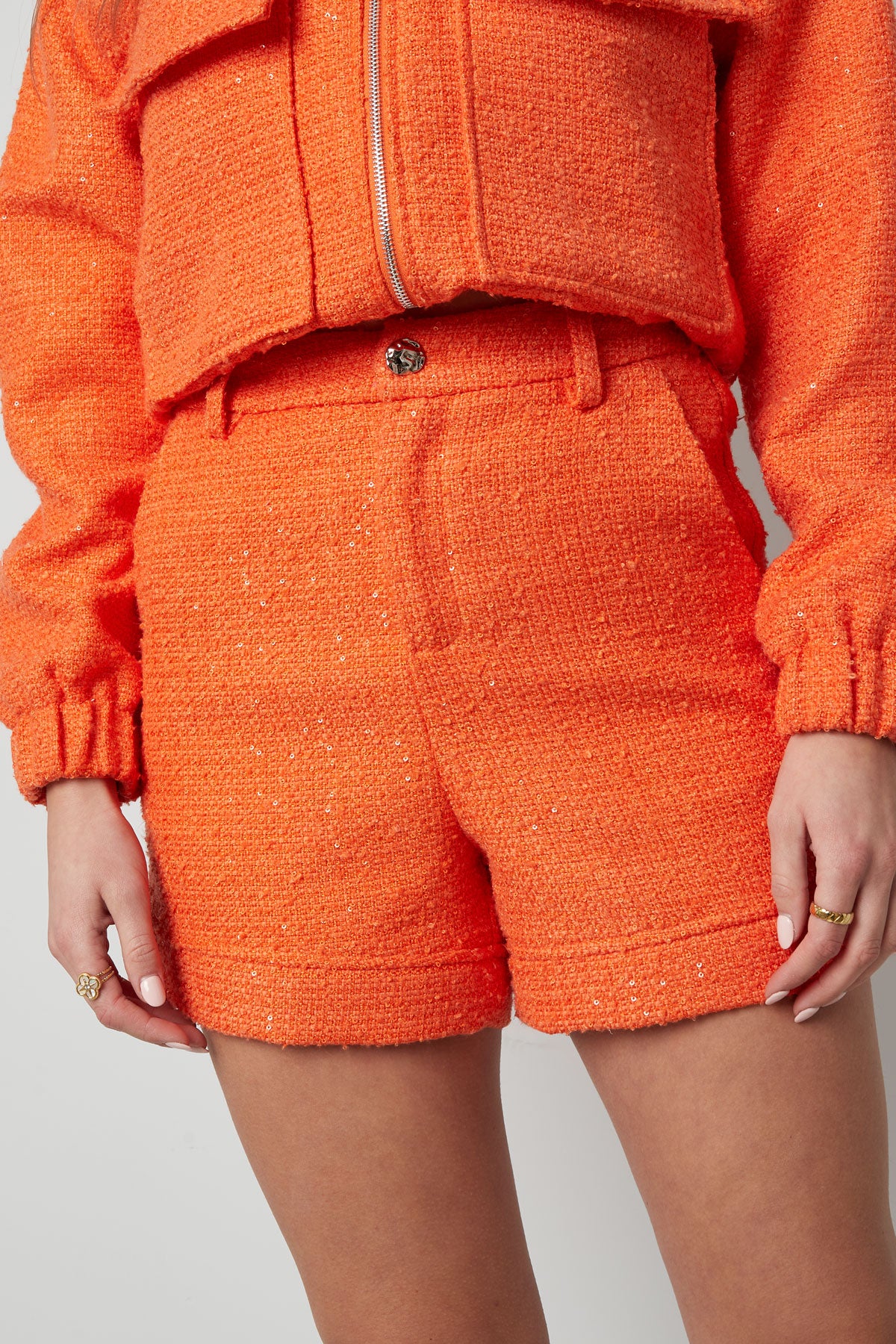 Short da Donna in Poliestere Vita Alta Colore Puro