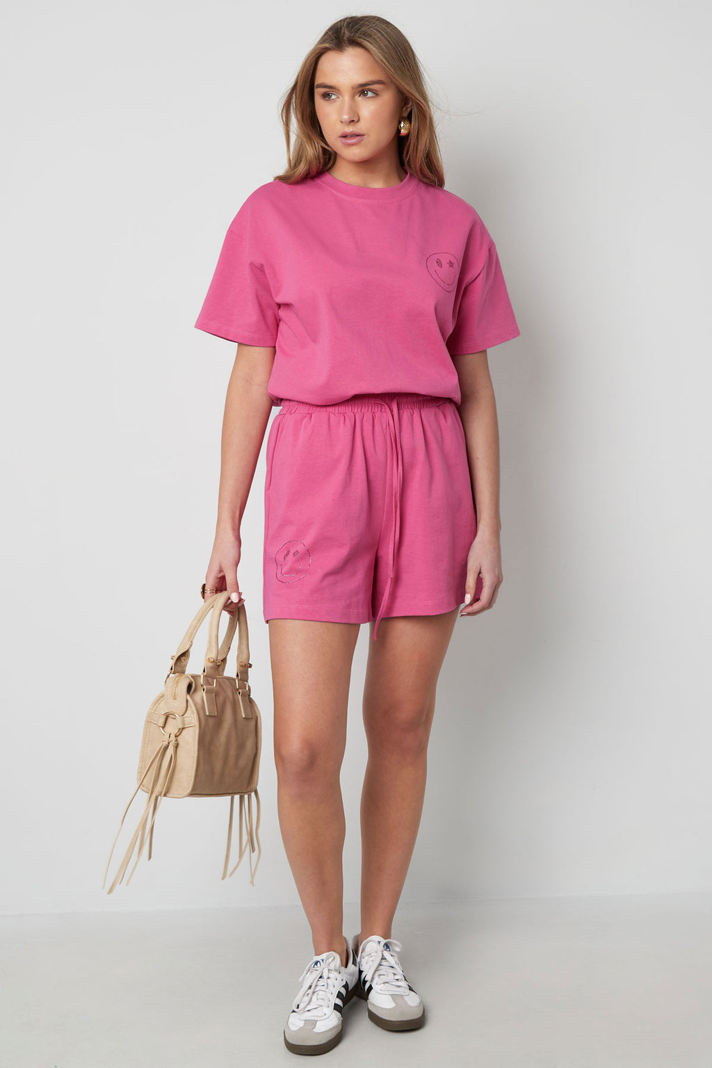 Cotone Donne Shorts Casual Cordino Vita Elastica