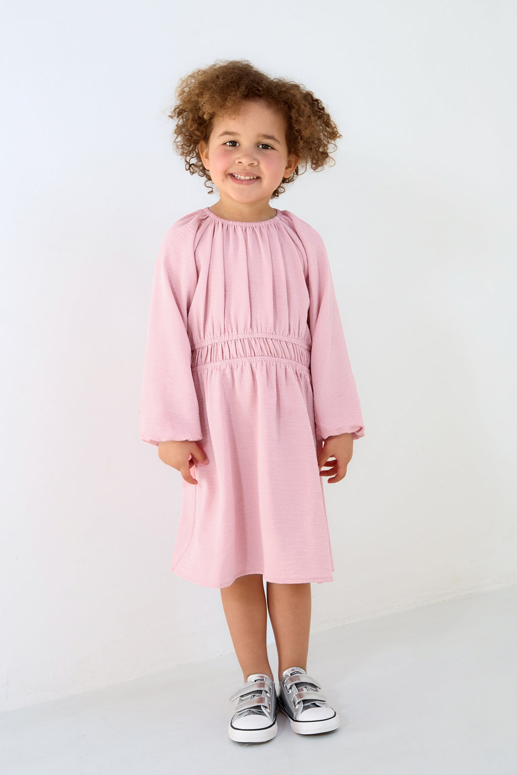 Abito Mini Donna in Poliestere Pieghevole Vita Elastica