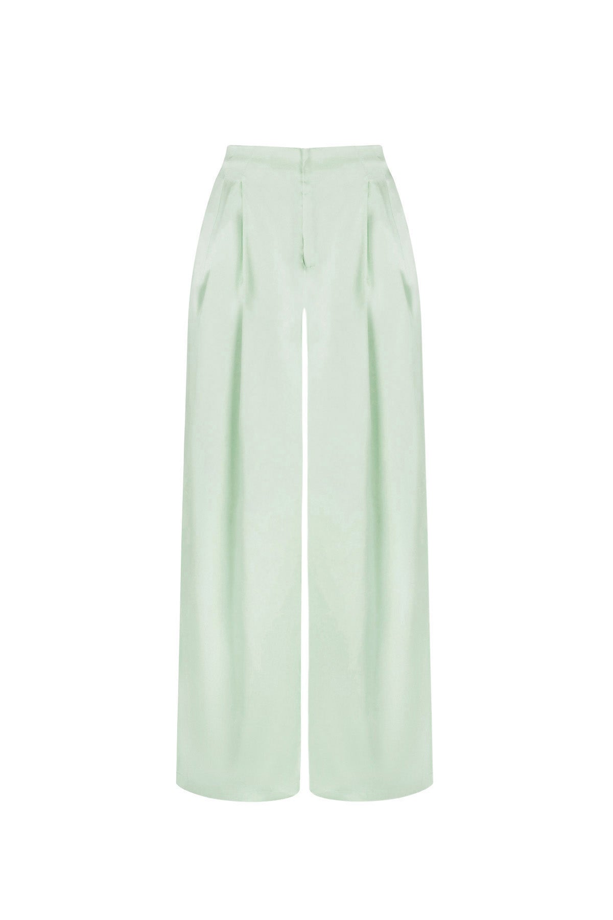 Tessuto Fibra di Poliestere Donna Pantaloni Dritti Casual Colore Puro