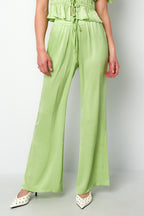 Pantaloni Dritti Donna in Poliestere Tessuto Casual Colore Puro Primavera/Estate