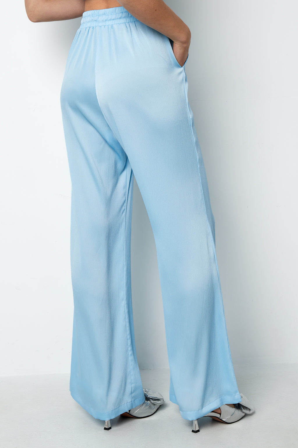 Pantaloni Dritti Donna in Poliestere Tessuto Casual Colore Puro Primavera/Estate