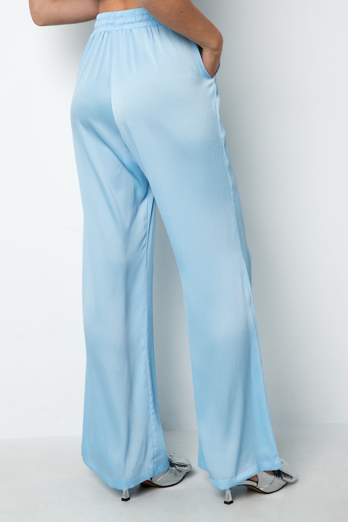 Pantaloni Dritti Donna in Poliestere Tessuto Casual Colore Puro Primavera/Estate