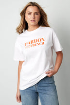 Cotton Maglietta Donna Casual Letters