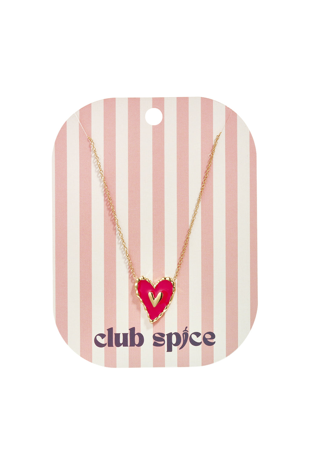 Collana con cuore rosso pendente