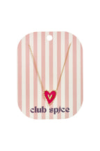 Collana con cuore rosso pendente