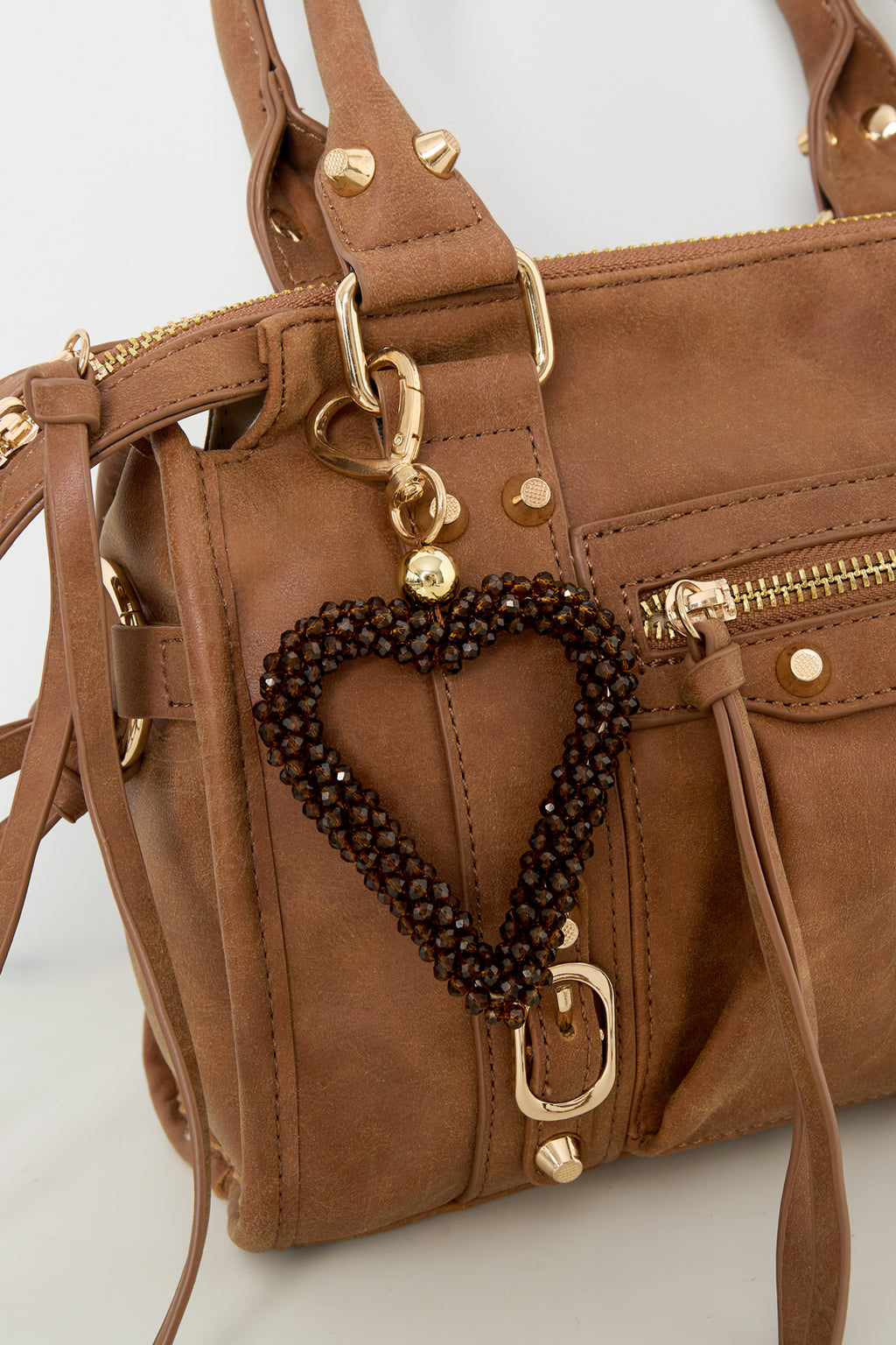 Portachiavi a forma di cuore, casual, in cristallo, accessori quotidiani