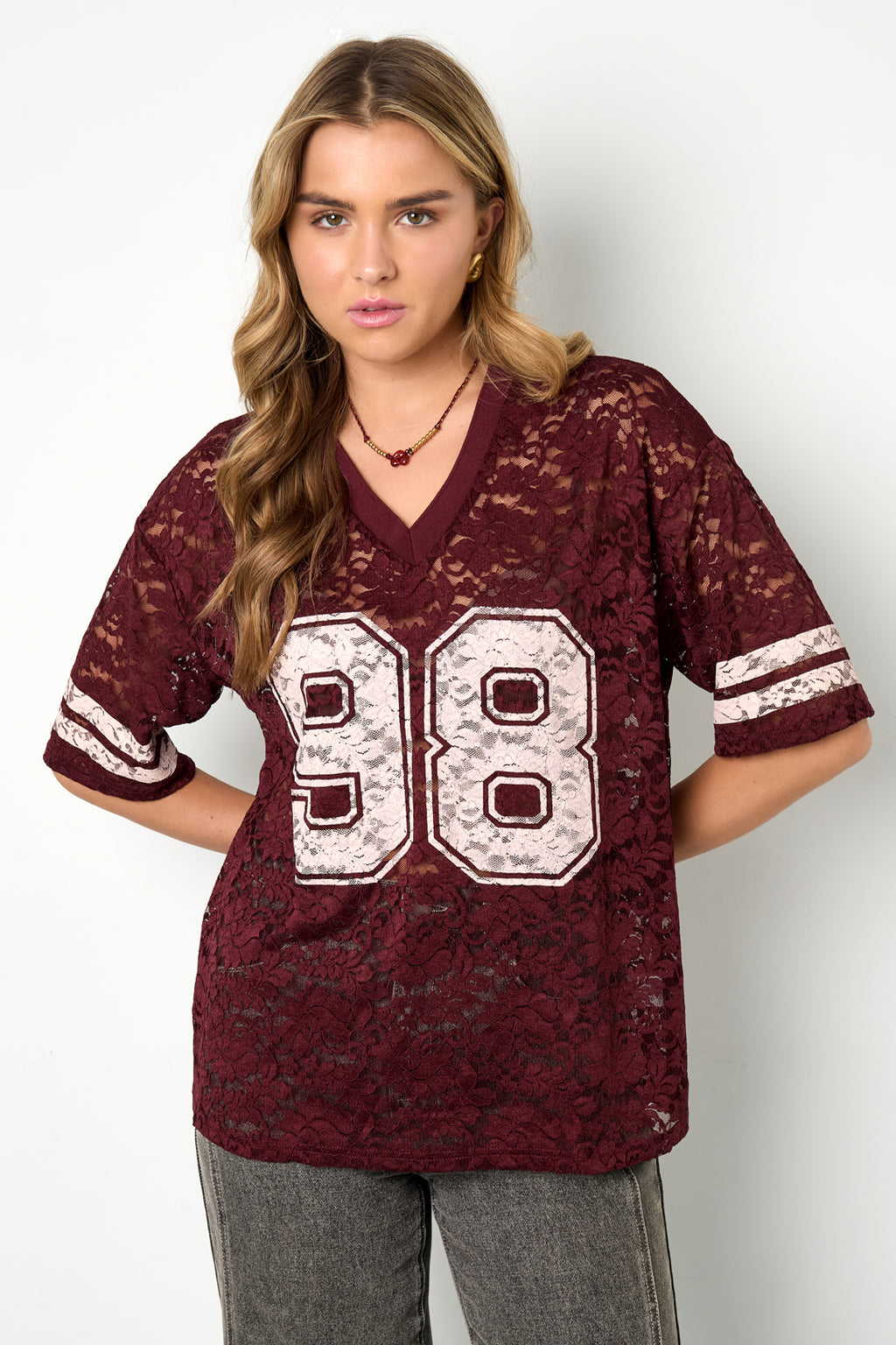 Woven Polyester Fiber Maglietta Donna Sporty Color Clash