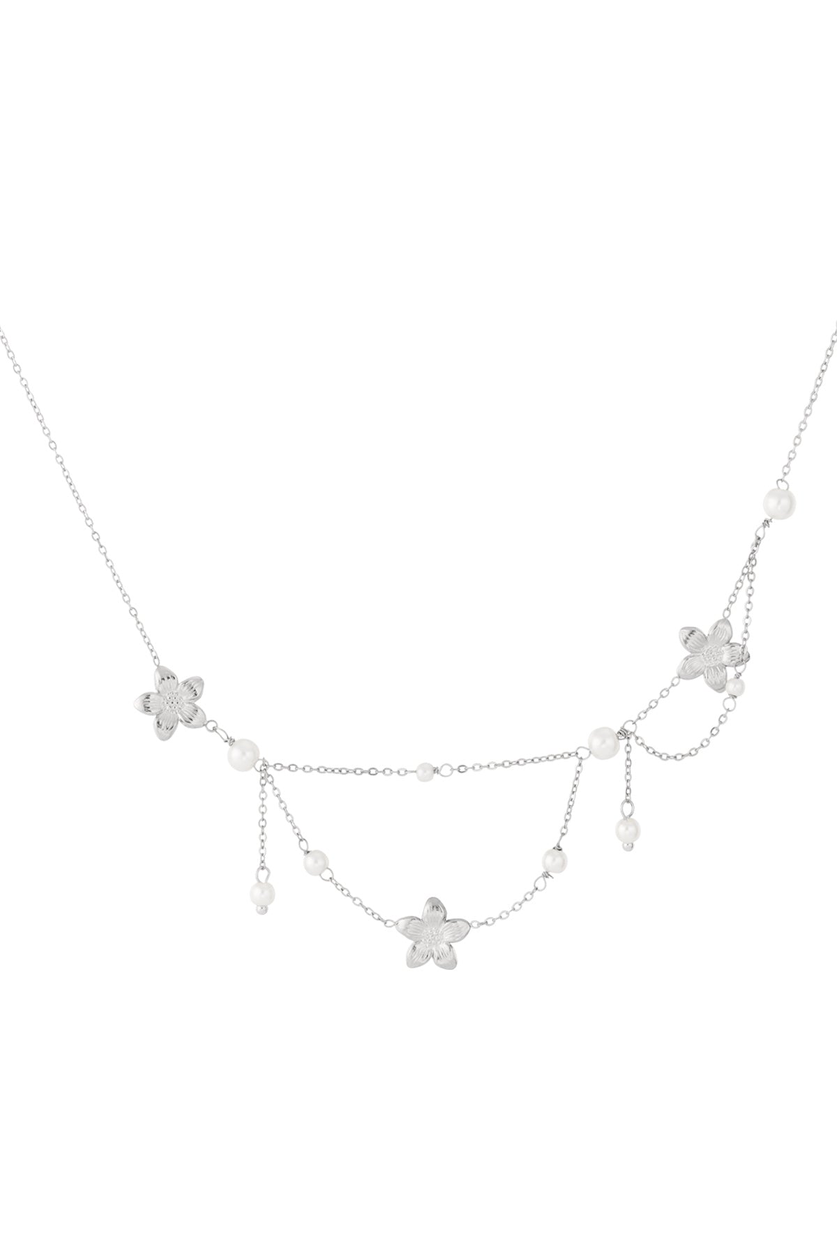 Collana con fiori a doppio problema
