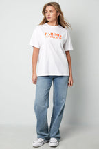 Cotton Maglietta Donna Casual Letters