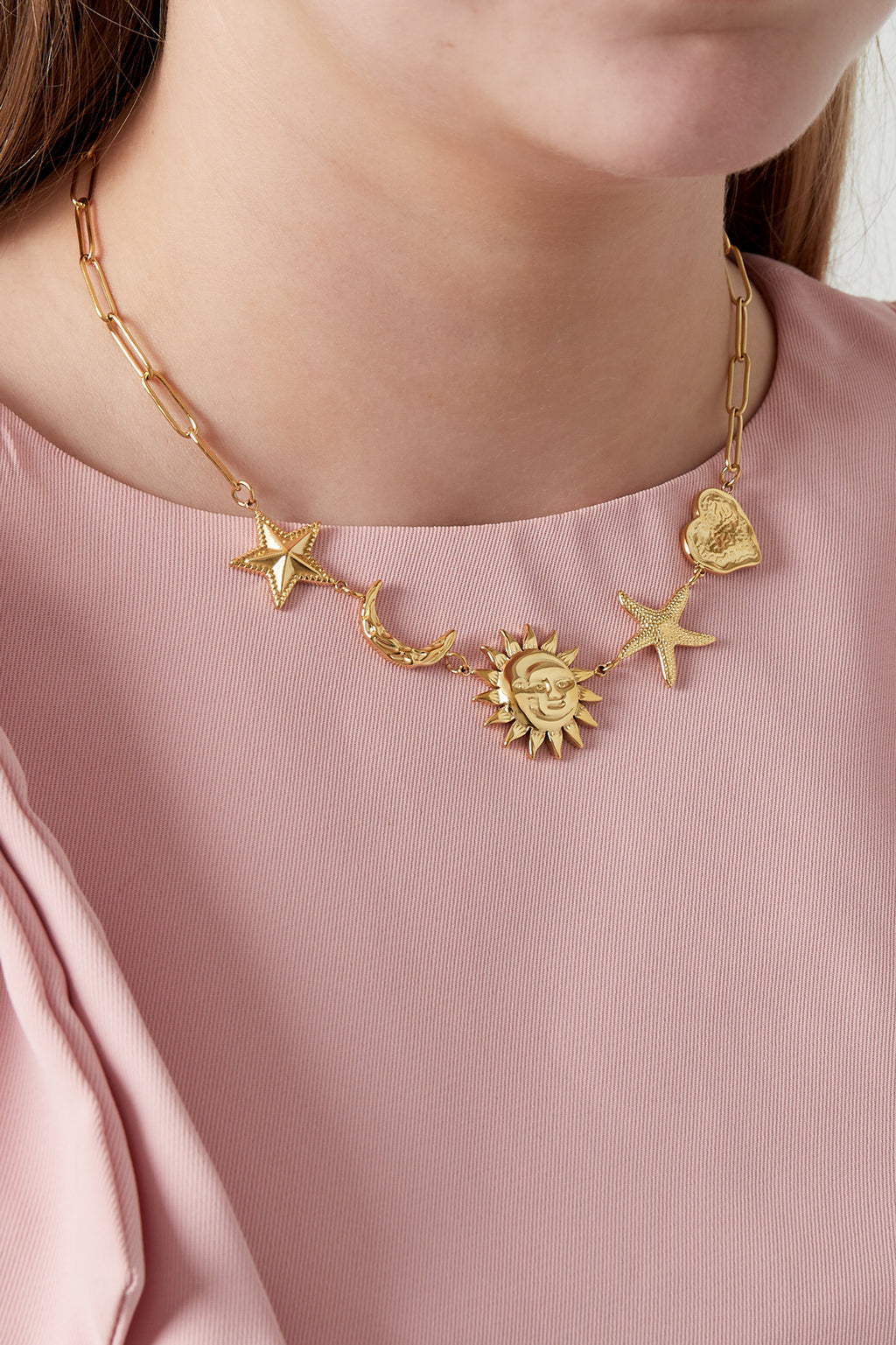 Collana Sole Luna Stella