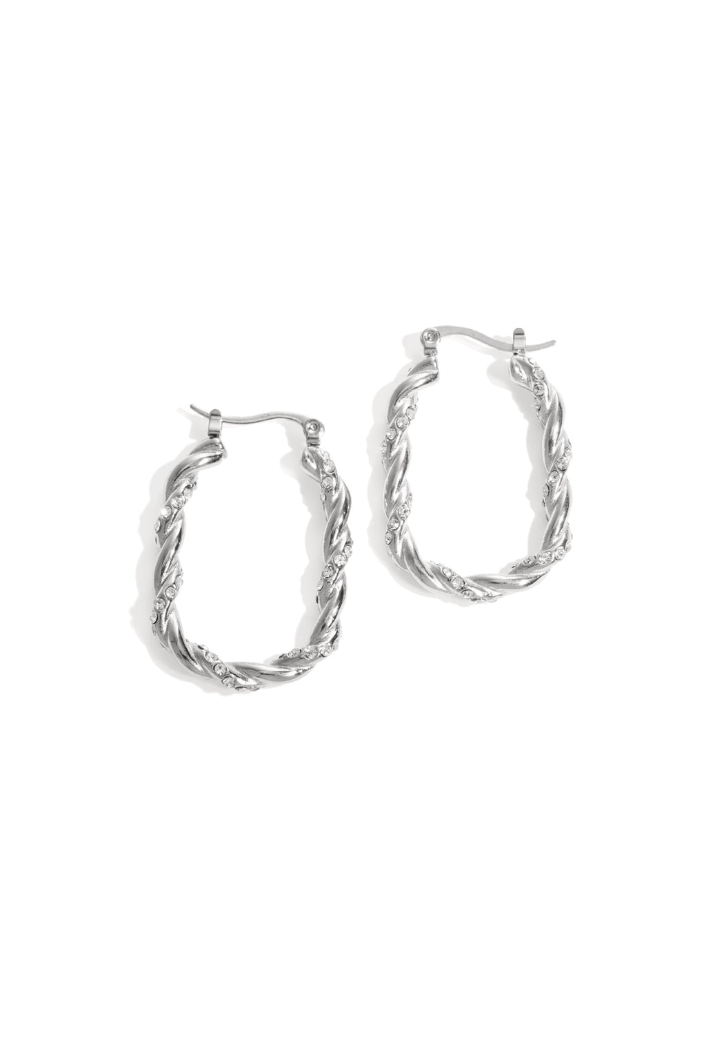Orecchini a cerchio Twisted Sparkle