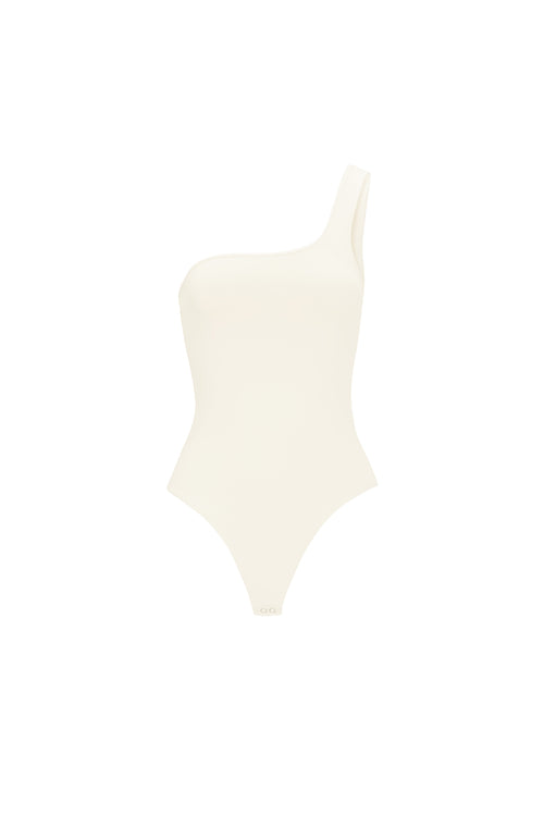 Body Shapewear in Nylon Intrecciato a Spalla Singola Primavera/Estate Colore Puro