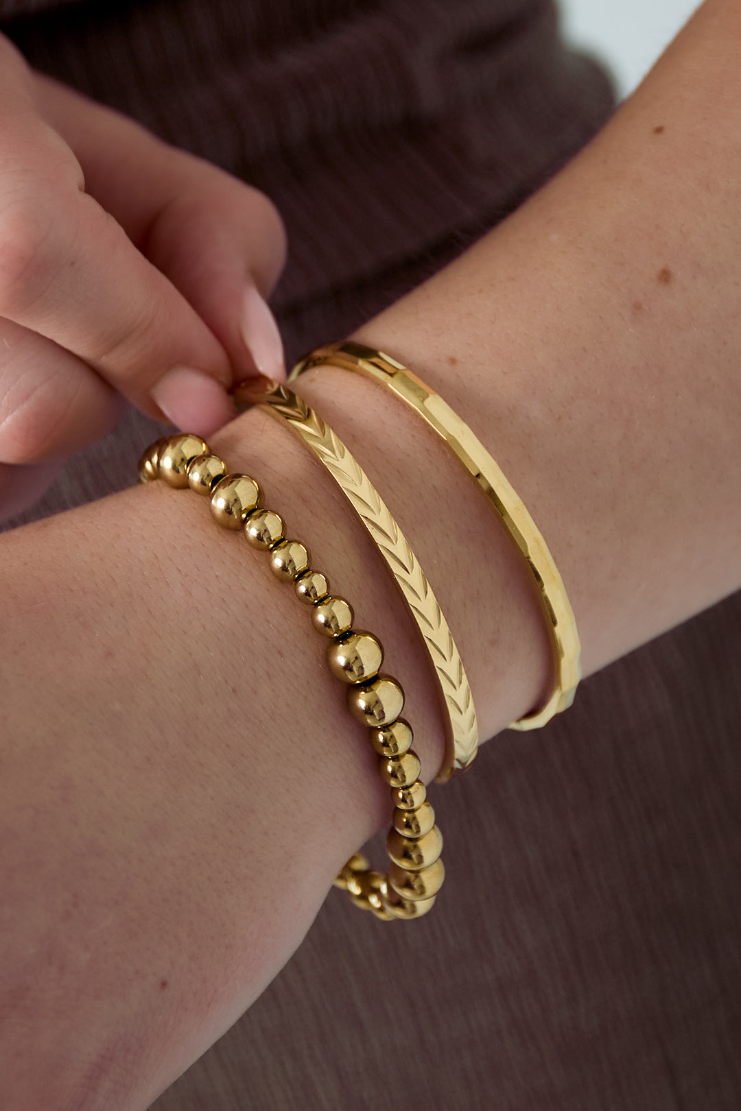 Braccialetti in acciaio inossidabile geometrici quotidiani quotidiani