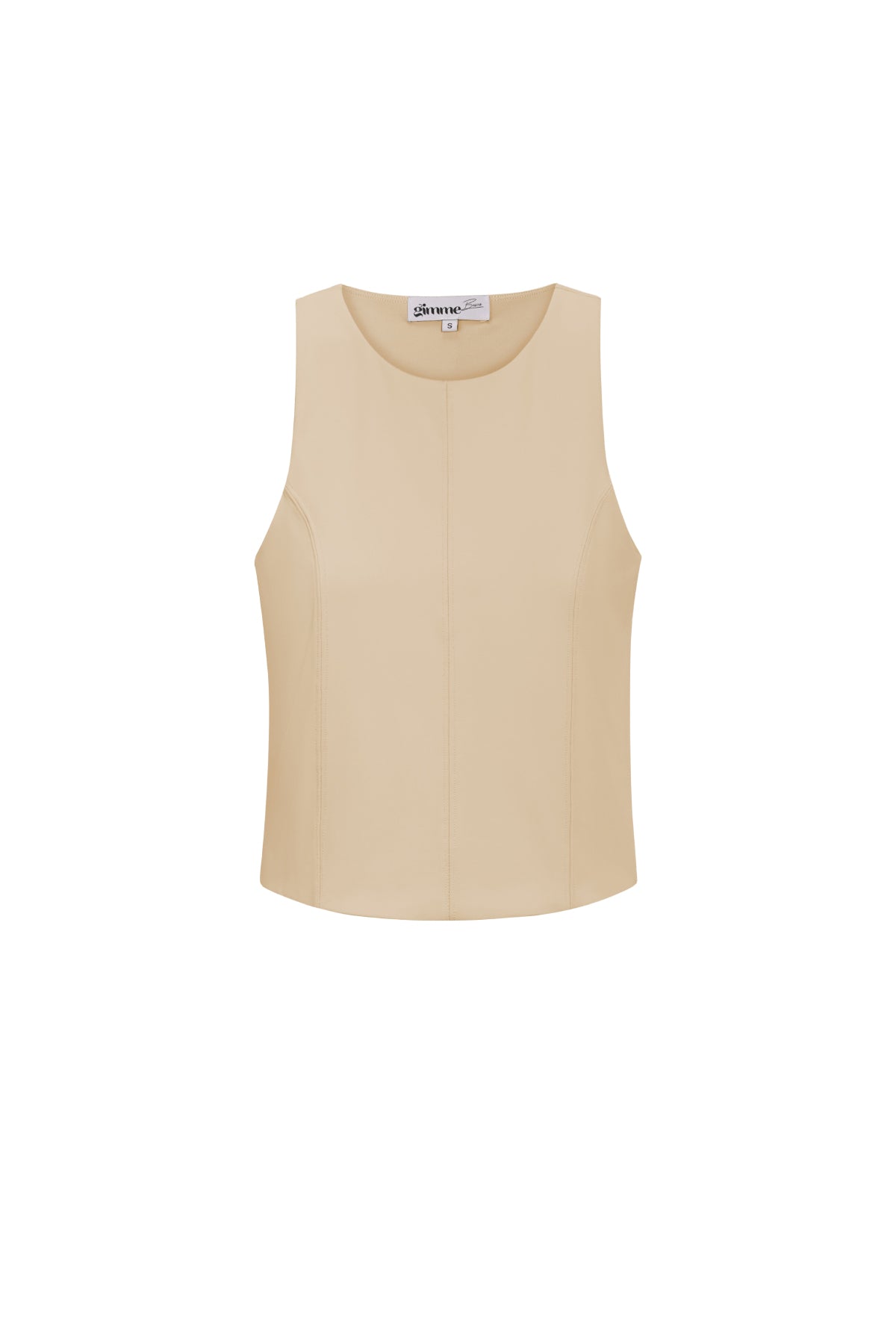 Top Senza Maniche Donna in Nylon Maglia Primavera/Estate Base Colore Puro