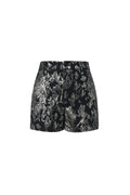 Shorts Donna in Fibra di Poliestere Tessuta Stampa Fiorita Elegante