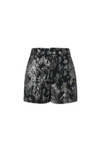 Shorts Donna in Fibra di Poliestere Tessuta Stampa Fiorita Elegante